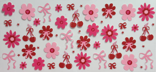 Flowers, Cherries, and Bows