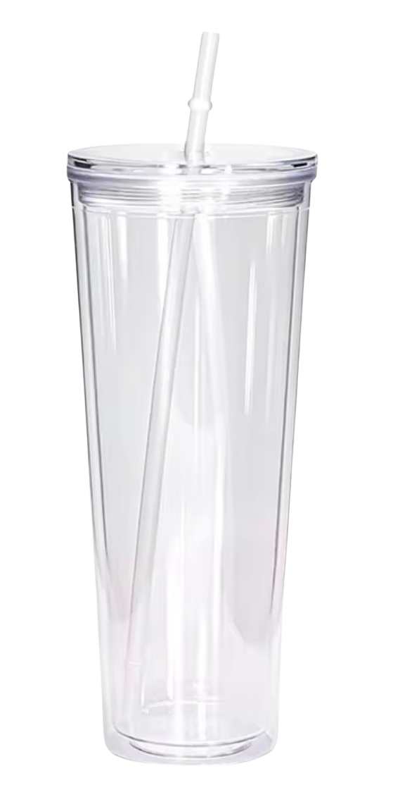 24oz Acrylic Snow Globe Tumbler