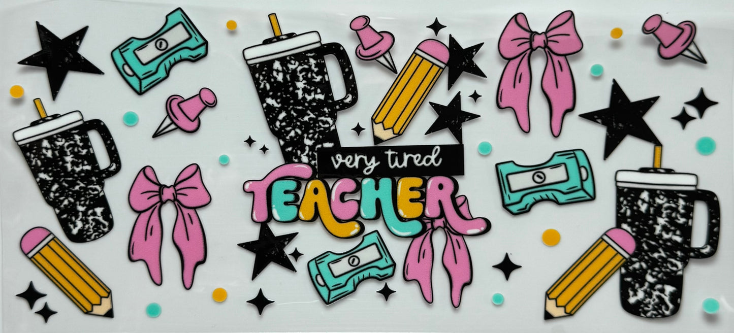 Very tired teacher
