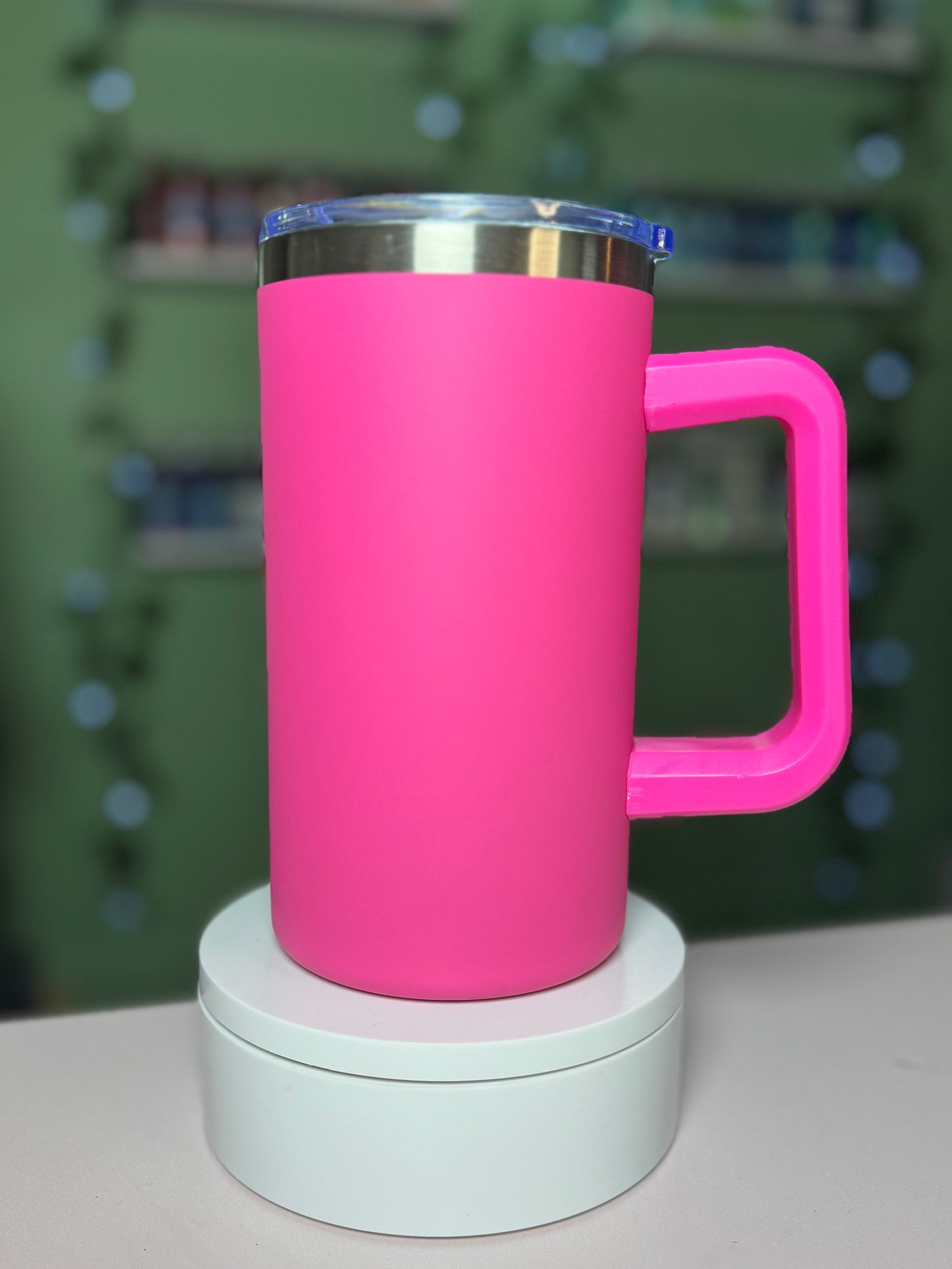 20 oz stainless steel mugs (not snow globe)