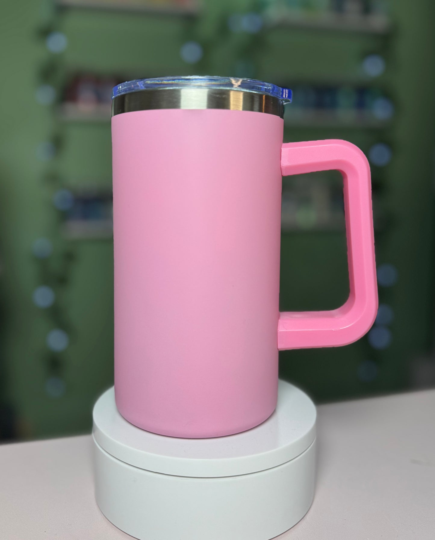 20 oz stainless steel mugs (not snow globe)