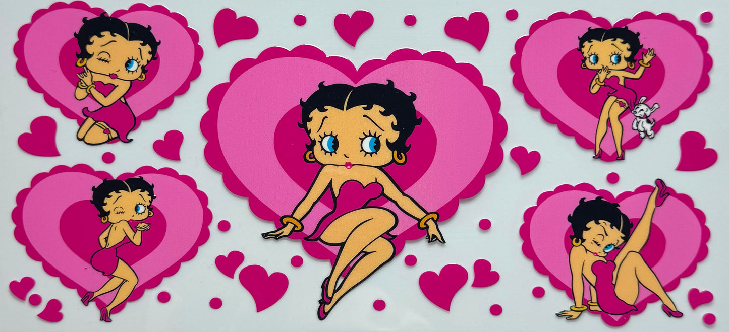 Pink heart Betty boop