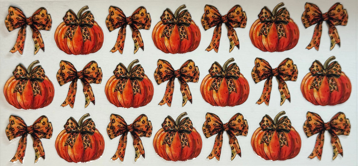 Leopard Bows & Pumpkins